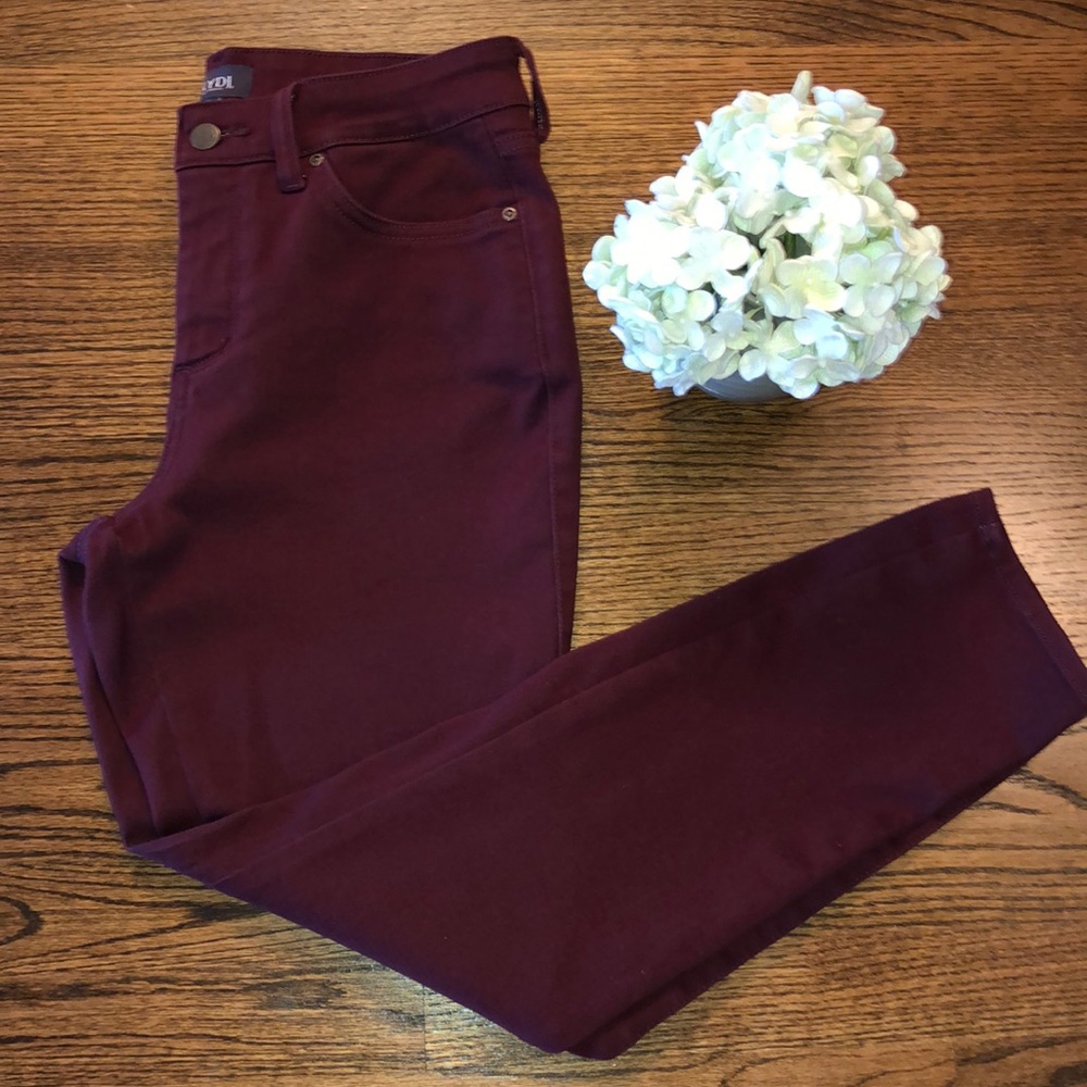 Maroon Not Your Daughters Jeans.